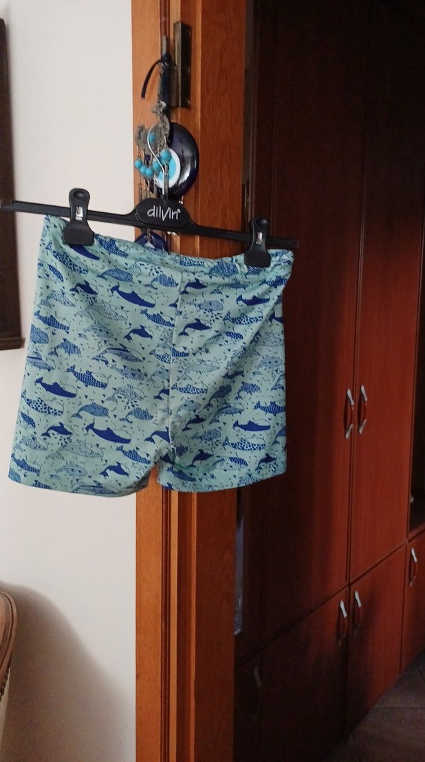 Desenli Erkek Çocuk Deniz Şortu 11-12.yas tisort yanında - Görsel 5