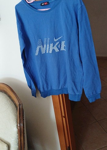 Nike Mavi Bisiklet Yaka Sweatshirt
