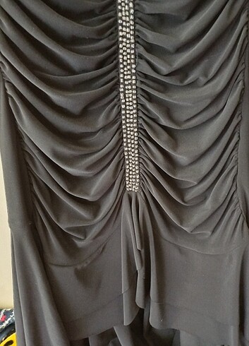 Boyundan askılı onu tamamen taslı etekler volanlı 1_kez gıydım  - Görsel 11