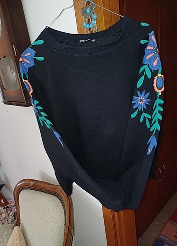 On Fashion Kollar işlemeli buluz iki göğüs arasi 56 boy 60 xl 