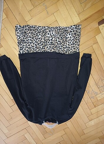 Elbise etekleri leopar cok sik M beden sorunsuz 