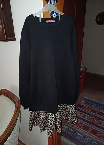 Boyner Elbise etekleri leopar cok sik M beden sorunsuz