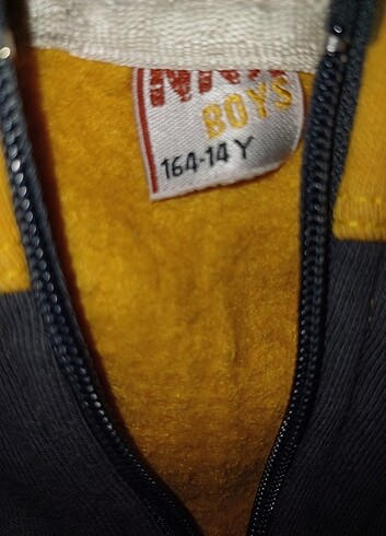 13-14 Yaş Beden Sweatshirt kapsonlu önden fermuarli