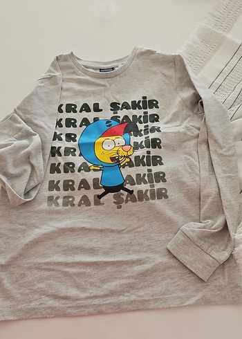 Gri Baskılı Erkek Çocuk Sweatshirt
