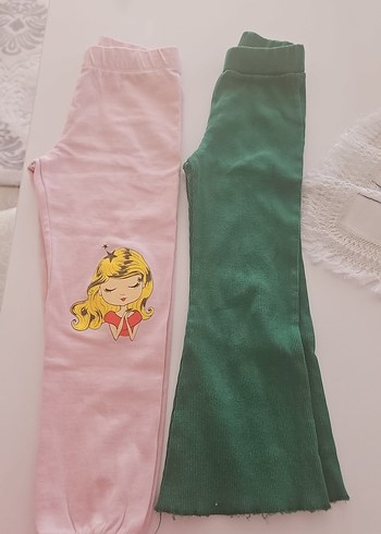 Diğer Kız Çocuk Pembe ve Yeşil Eşofman Altı