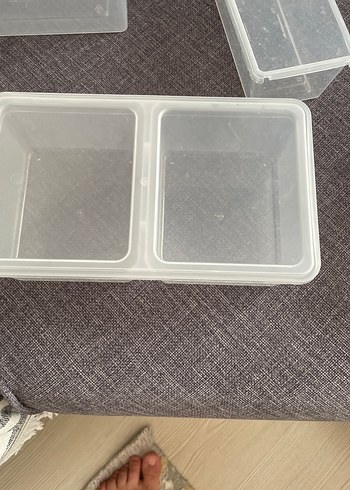 Beden gri Renk Derin dondurucu Gri Saklama Kapları Seti