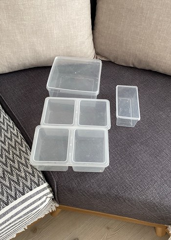 Derin dondurucu Gri Saklama Kapları Seti