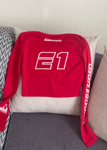 Kız Çocuk Kırmızı Baskılı Uzun Kollu Tişört - Görsel 7