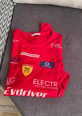 Kız Çocuk Kırmızı Baskılı Uzun Kollu Tişört - Görsel 8