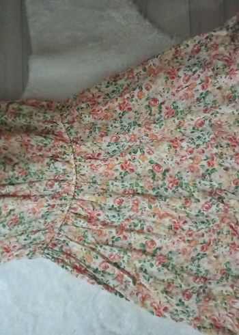 Çiçek Desenli Bohem Midi elbise - Görsel 2