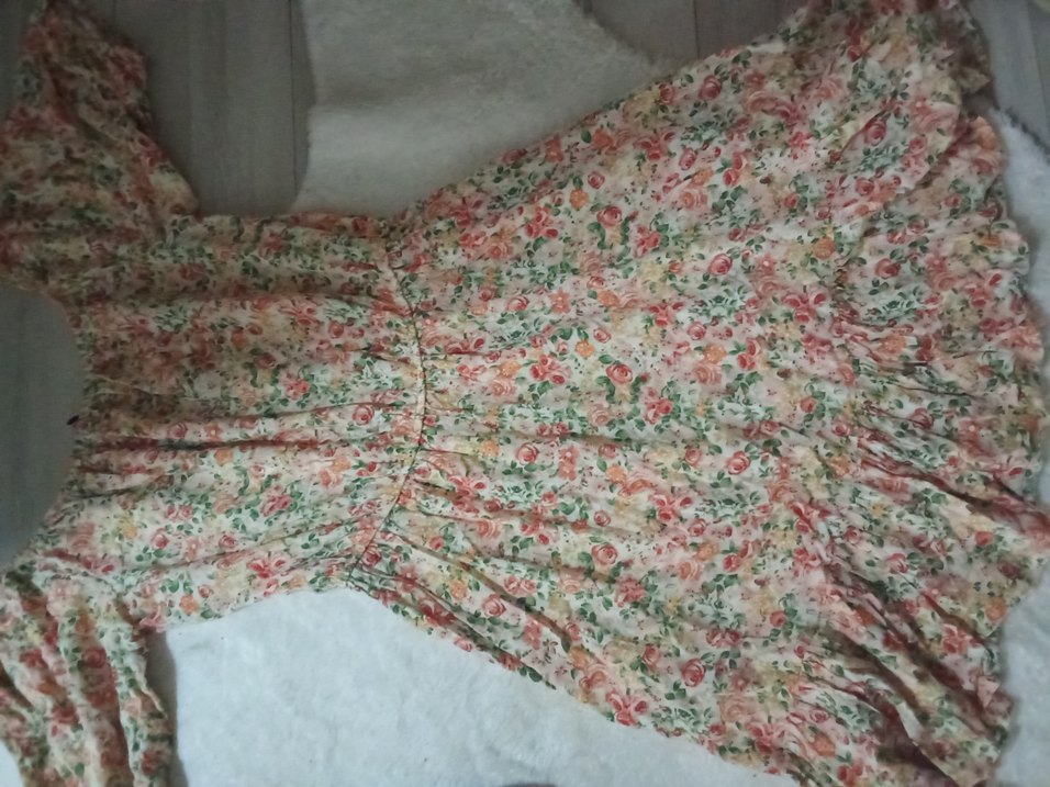 Çiçek Desenli Bohem Midi elbise - Görsel 3