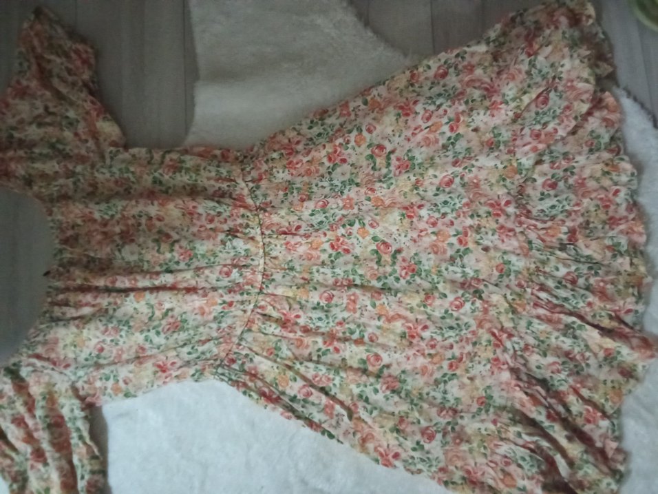 Çiçek Desenli Bohem Midi elbise - Görsel 2