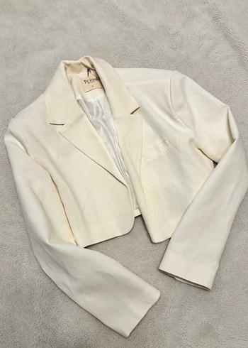 Zara Ekru Kisa Blazer Ceket