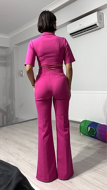 Zara Pembe takım kumaş pantolon ve ceket