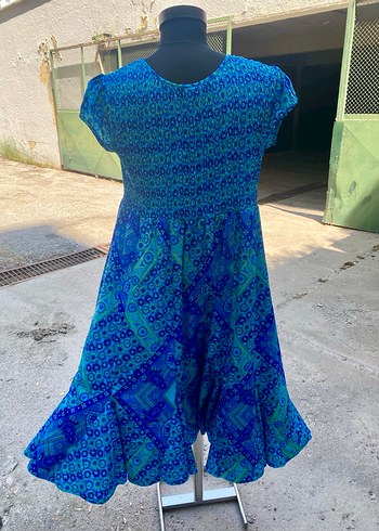 Mavi Bohem Salaş Elbise - Görsel 2