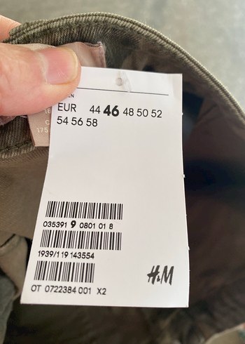 46 Beden kahverengi Renk H&M Kamuflaj Desenli Pantolon