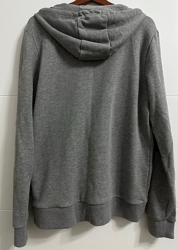 Erkek Gri Fermuarlı Sweatshirt - Görsel 2