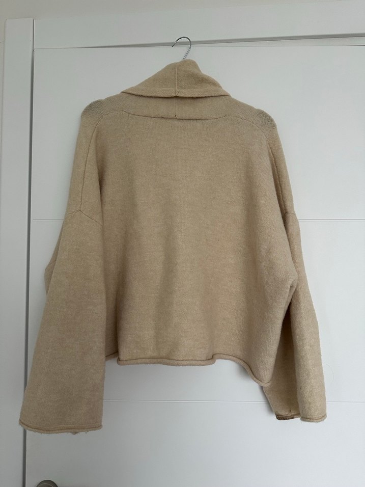 Bej Kadın Keten Salaş Hırka - Görsel 2