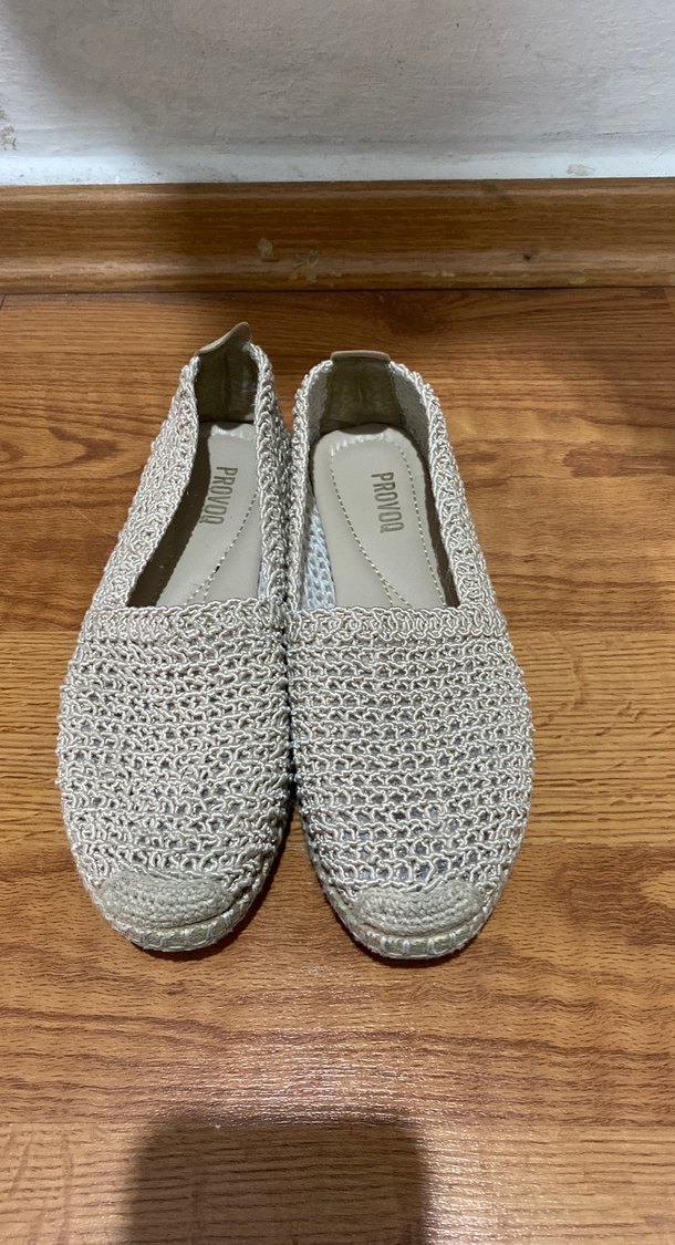 Örgü Detaylı Beyaz Kadın Dolgu Topuk Espadril - Görsel 2