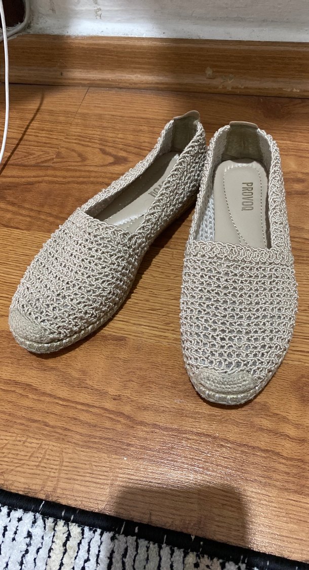 Örgü Detaylı Beyaz Kadın Dolgu Topuk Espadril - Görsel 3