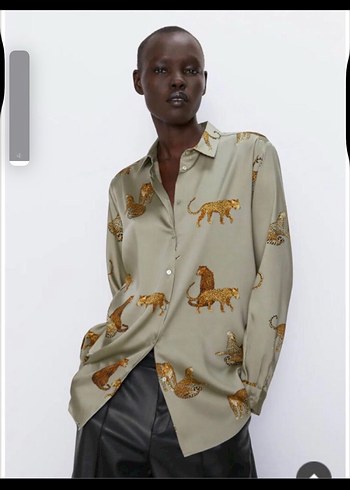 Zara Leopar Desenli Kadın Gömlek