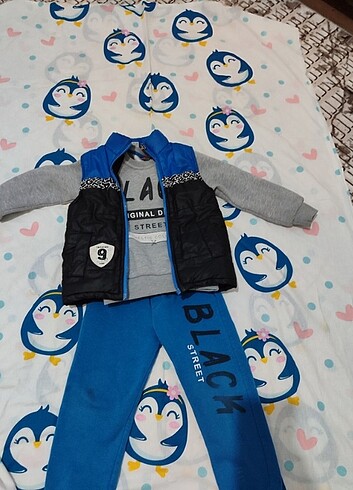 3 Yaş Beden mavi Renk Erkek çocuk takımı