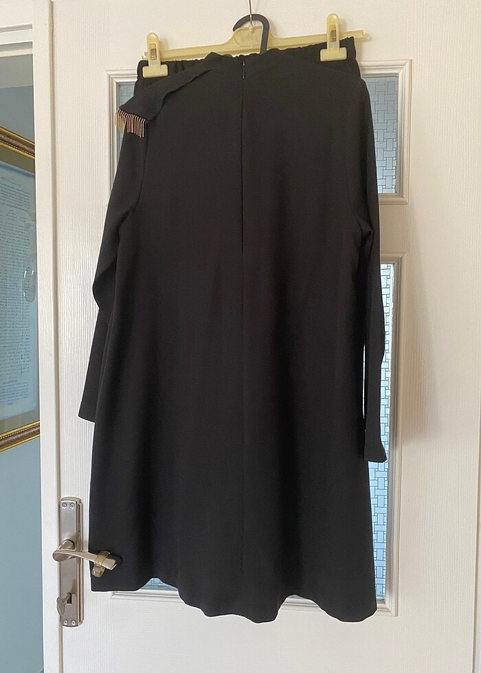 Tesettür Pantolonlu Zincirli Krep İkili Takım - Görsel 4