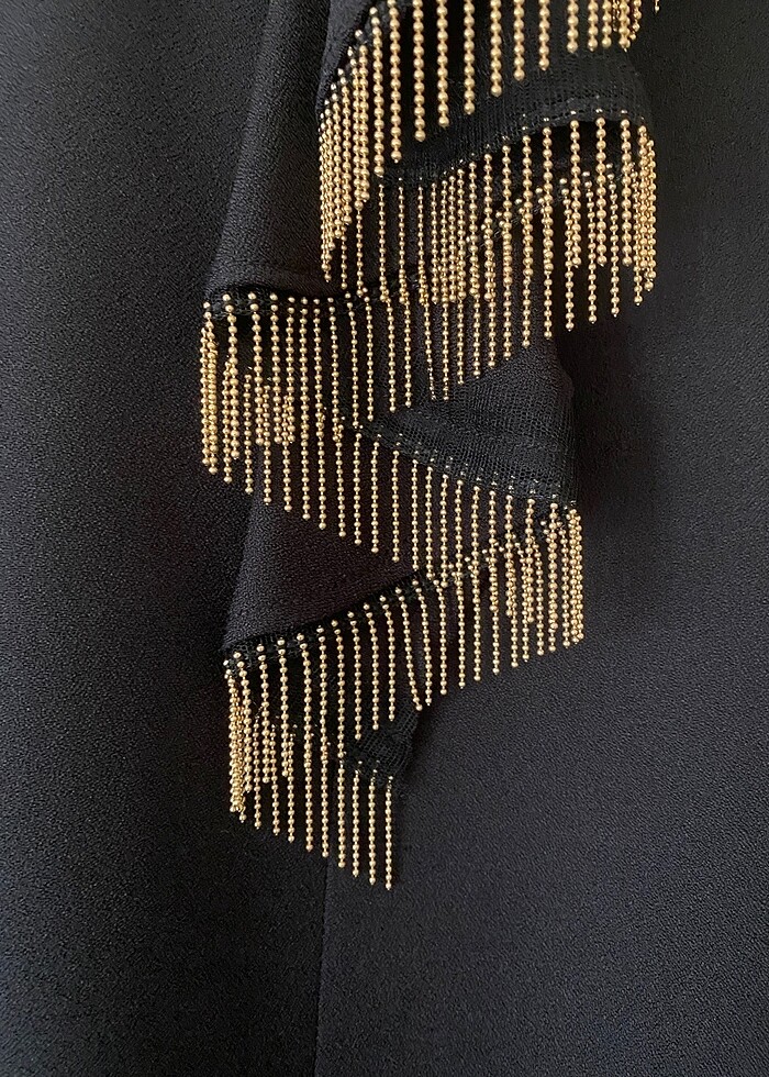 Tesettür Pantolonlu Zincirli Krep İkili Takım - Görsel 3