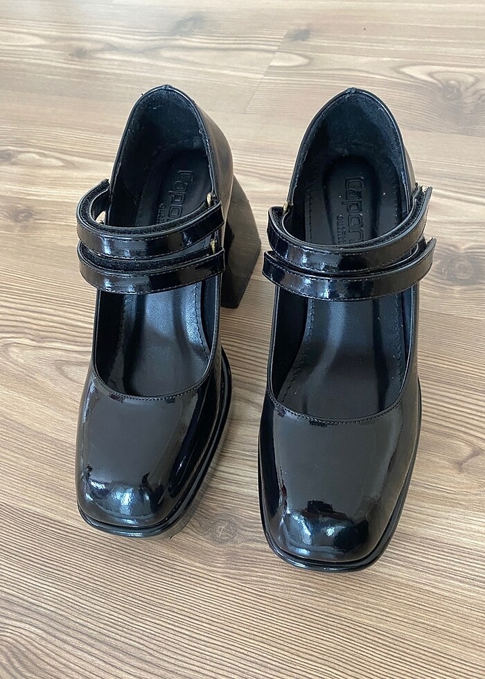 Kalın Topuklu Rugan Ayakkabı - Görsel 5