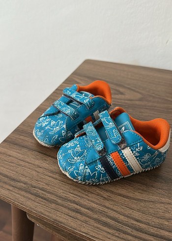 Renkli Baskılı Mavi Erkek Çocuk Spor Ayakkabı