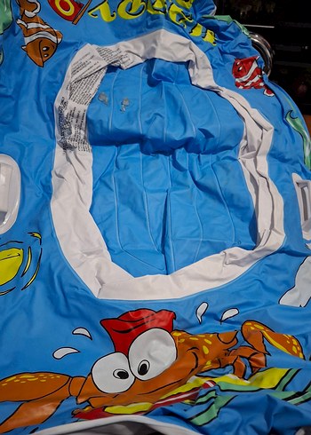 Çocuklar için Renkli Mavi Şişme Deniz Oyuncağı - Görsel 2