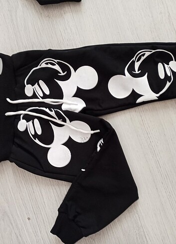 Zara Unisex Mickey mouse baskılı takim
