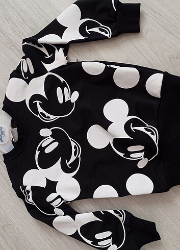 4 Yaş Beden siyah Renk Unisex Mickey mouse baskılı takim