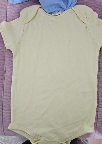 Mavi Pamuklu Erkek Bebek Kısa Kollu Body - Görsel 2