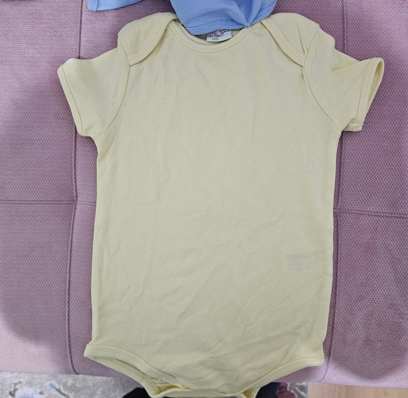 Mavi Pamuklu Erkek Bebek Kısa Kollu Body - Görsel 2