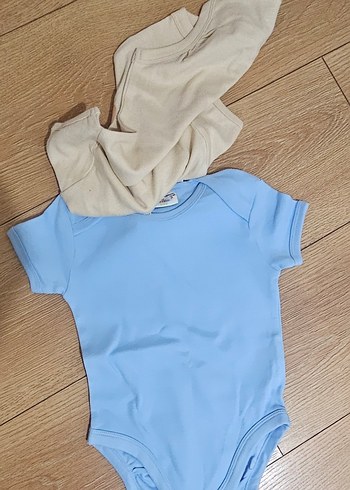 Pastel Kahverengi Kısa Kollu Bebek Zıbını - Görsel 2