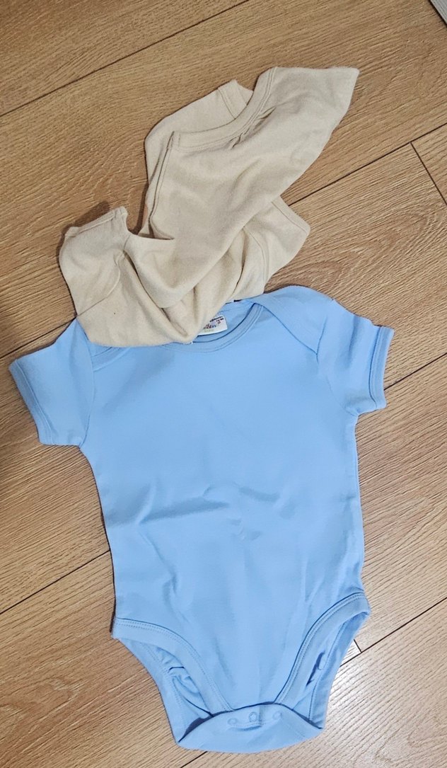 Pastel Kahverengi Kısa Kollu Bebek Zıbını - Görsel 2