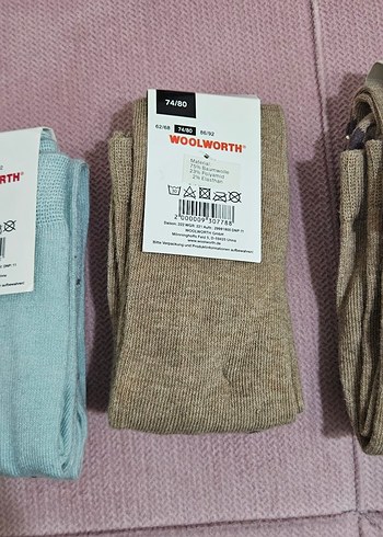 Leopar Desenli Örme Bebek Külotlu Çorap - Görsel 2