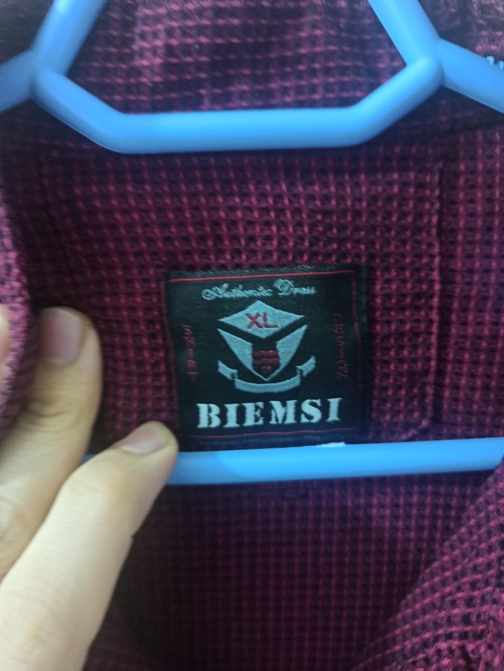 Bordo Düğmeli Erkek Gömlek - Görsel 2