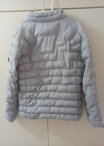 Gri Kışlık Fermuarlı Mont - Görsel 2