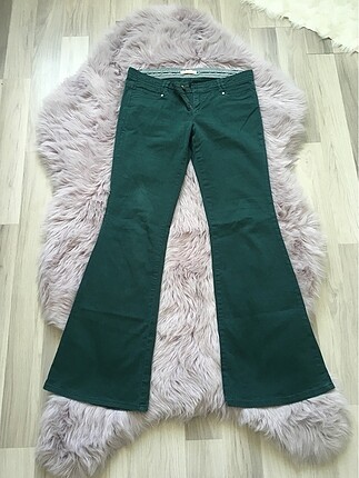 OXXO KOYU YEŞİL İSPANYOL PAÇA PANTALON