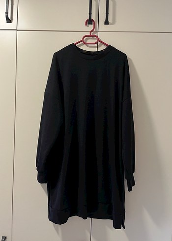 Siyah Uzun Kollu Midi Tunik - Görsel 2