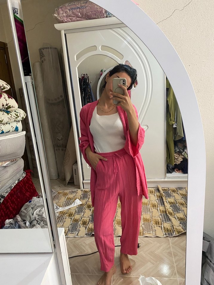 Pembe Midi Kadın Takım - Görsel 2