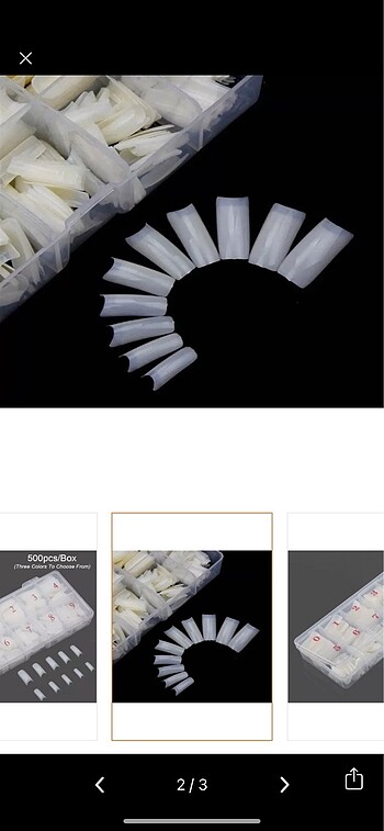 Protez tırnak şeffaf tips - Görsel 2