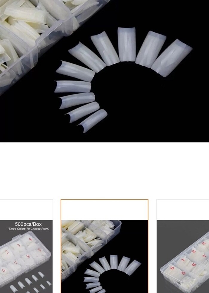 Protez tırnak şeffaf tips - Görsel 2