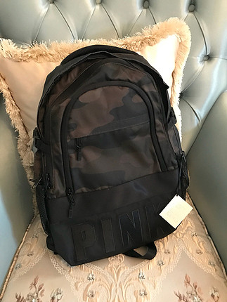 Victoria s Secret Pink çift COLLEGİATE backpack sırt çantası. Pi