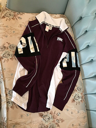Victoria s Secret Pink yarı fermuarlı tunik. Kalıbı geniş. XS be