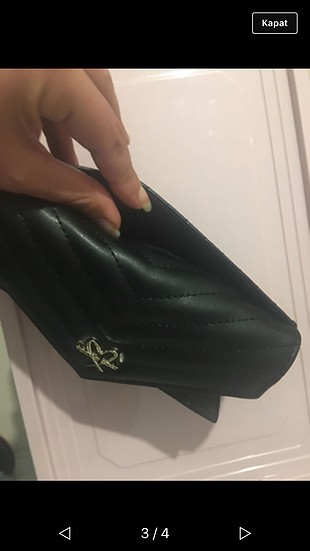 Victoria?s Secret orta boy siyah çıtçıtlı cüzdan 