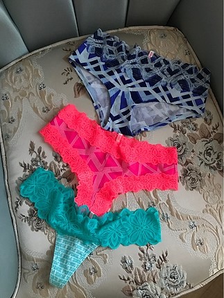 xs Beden Victoria s Secret Pink tanga tarz iç çamaşırı. S beden Sıfır ür