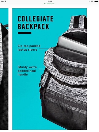 Beden gri Renk Victoria s Secret PİNK COLLEGİATE Backpack okul çantası En büyük